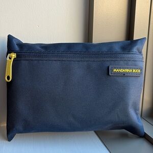 Mandarina duck navy blue zipped inflight travel bag